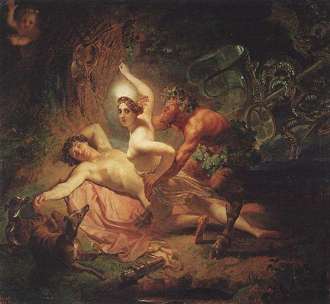 Karl Briullov Endymion and Satyr